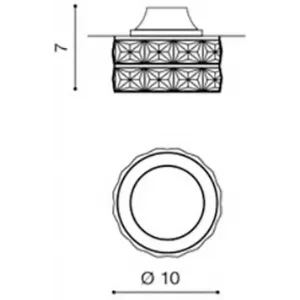 Кришталевий точковий світильник Azzardo Ester 2 DM1000-2-CH (AZ1451)