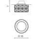 Кришталевий точковий світильник Azzardo Ester 2 DM1000-2-CH (AZ1451)