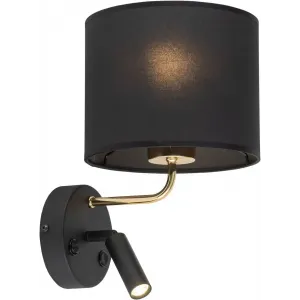 Бра з лампою для читання TK lighting 4234 Enzo Black