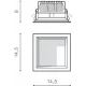 Точковий врізний світильник Azzardo AZ4228 AIDA SQUARE 16W 3000K WH