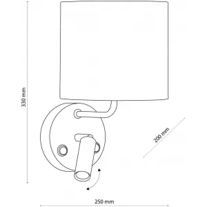 Бра з лампою для читання TK lighting 4236 Enzo White