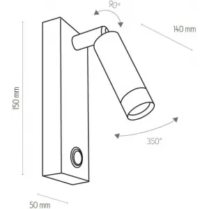 Бра спрямованого світла TK LIGHTING 1302