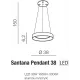 Люстра Azzardo SANTANA PENDANT 38 3000K WO AZ5006