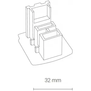 Елемент трекової системи Nowodvorski 8710 CTLS DEAD END CAP WHITE CN