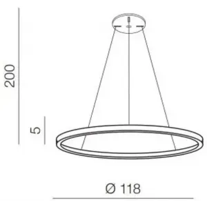 Люстра Azzardo ANDREA 120 3000K DIMM (20W+80W) GO AZ5105