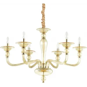 Люстра Ideal lux Danieli SP6 Ambra (159942)