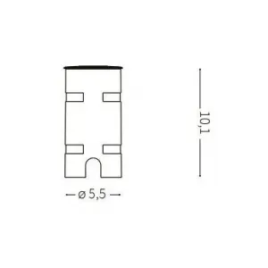 Грунтовий вуличний світильник Ideal lux 212647 Rocket Mini PT1 40°