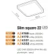 Точковий врізний світильник Azzardo AZ4331 SLIM 22 SQUARE 4000K IP44 BK