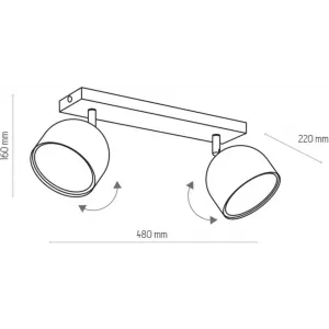 Спот з двома лампами TK Lighting ALTEA WHITE 6513