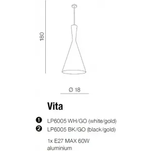 Люстра-підвіс Azzardo Vita LP6005-BK-GO (AZ1405)