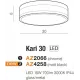 Вуличний стельовий світильник Azzardo AZ4258 KARI 30 MATT BLACK