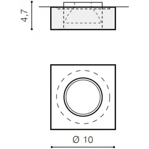 Кришталевий точковий світильник Azzardo Vektor Square SC760SQ-A (AZ1495)