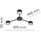 Люстра сучасна стельова TK LIGHTING 4689