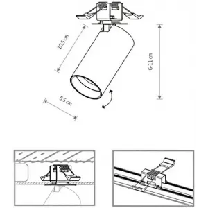 Точковий врізний світильник Nowodvorski 7827 MONO SURFACE I WHITE PL