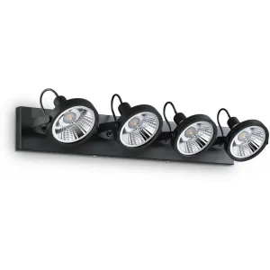 Спот з чотирма лампами Ideal lux 200255 Glim PL4 Nero
