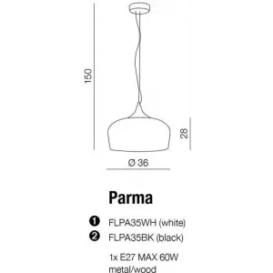 Люстра-підвіс Azzardo Parma FLPA35BK (AZ1331)