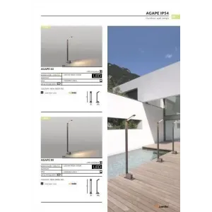 Світильник вуличний Azzardo AZ3483 Agape 80 (dark grey)