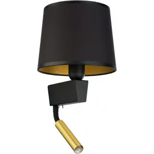 Бра з лампою для читання Nowodvorski 8213 CHILLIN BLACK II BL/G PL