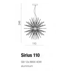 Люстра AZZARDO SIRIUS AZ2117