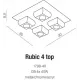 Кришталева люстра Azzardo Rubic 4 Top 1798-4X (AZ0492)