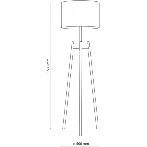 Торшер зі столиком TK Lighting PEREZ BLACK 5425