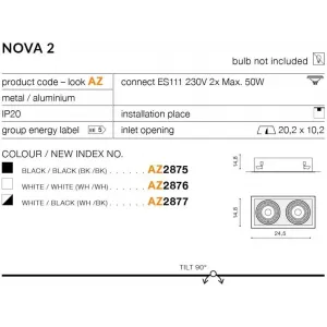 Точковий врізний світильник Azzardo AZ2876 Nova 2