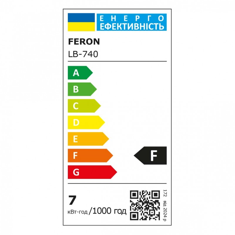 Світлодіодна лампа Feron LB-740 7Вт E14 4000K