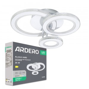 Світлодіодна люстра Ardero AL6163-1ARD VIVID 35Вт 5000K білий
