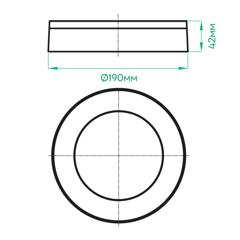 Світлодіодний накладний світильник Ardero AL3007-RB 15Вт 5000K чорний