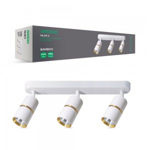 Накладний поворотний світильник Ardero ML312-3 BAMBOO під лампу білий золото