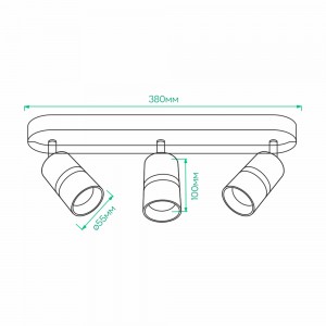 Накладний поворотний світильник Ardero ML312-3 BAMBOO під лампу білий золото