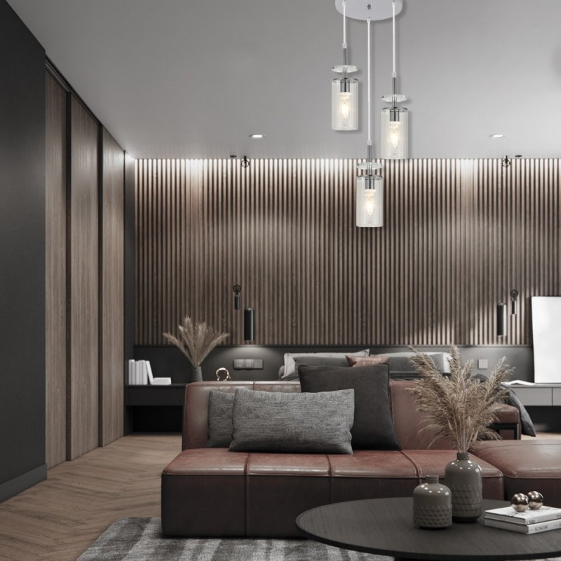 Накладний світильник Ardero BL1733-3 CHICAGO під лампу хром