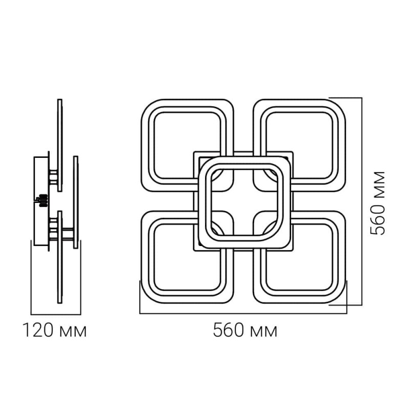 Світлодіодна накладна люстра Ardero AL6440ARD SOFT S 100Вт білий