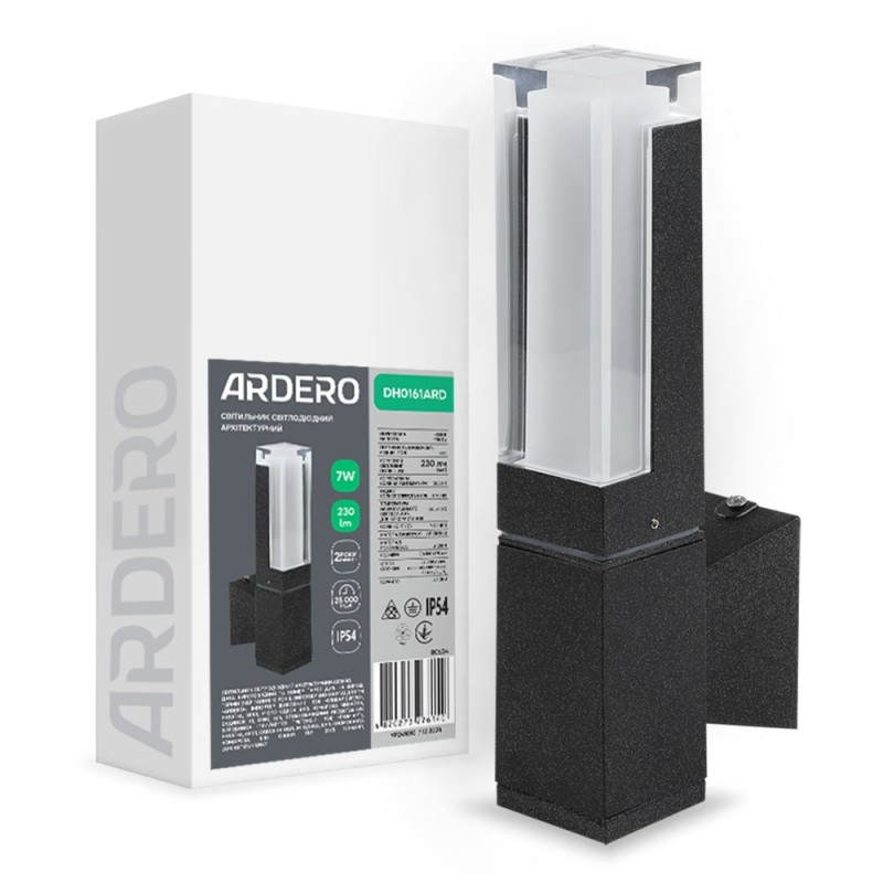 Архітектурний світлодіодний накладний світильник Ardero DH0161ARD 7Вт 3000K чорний