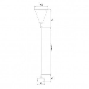 Тросовий підвіс Ardero для шинопровода трифазного LD1302 150 см