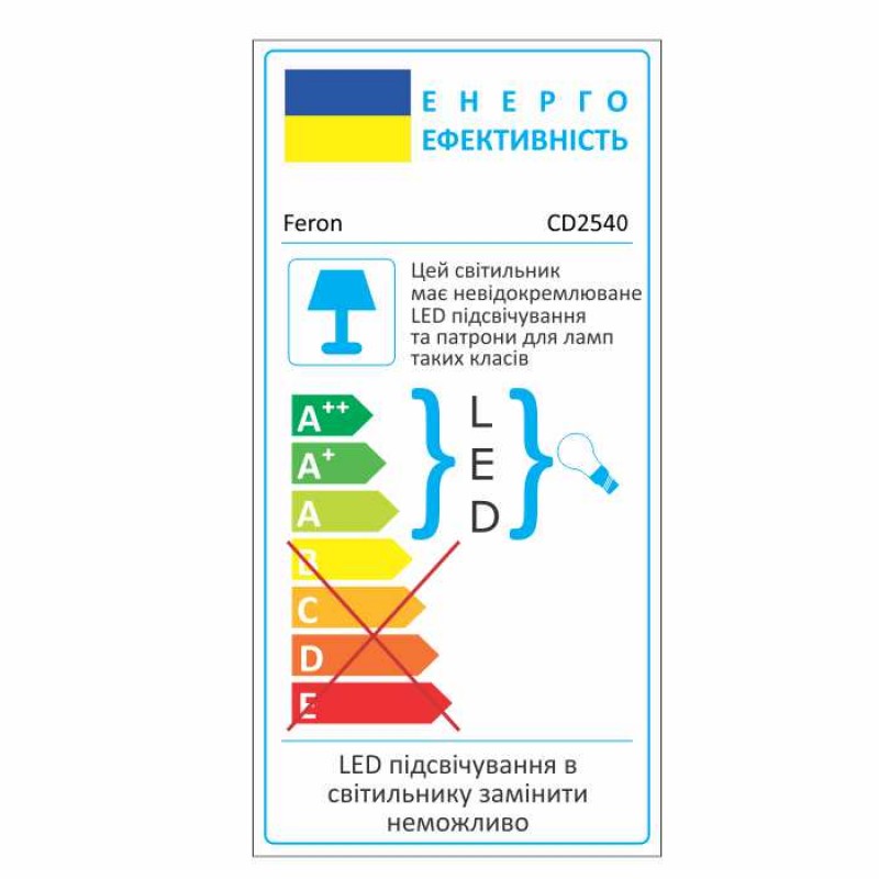 Вбудований світильник Feron CD2540 під лампу прозорий