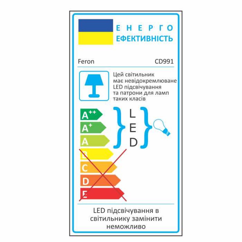 Вбудований світильник Feron CD991 під лампу з підсвіткою білий