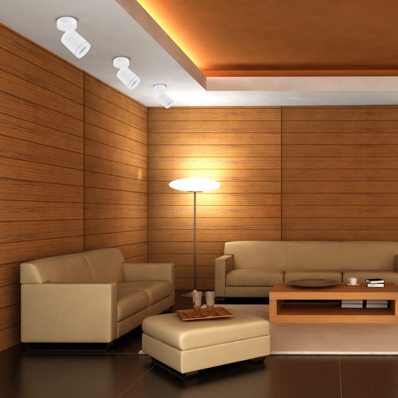 Накладний поворотний світильник Feron ML318 під лампу білий