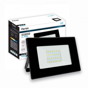 Світлодіодний прожектор Feron LL-9030 30Вт 6400K чорний