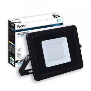 Світлодіодний прожектор Feron LL-993 30Вт 6400K чорний