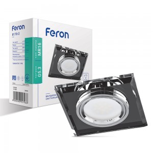 Вбудований світильник Feron 8170-2 під лампу сірий срібло