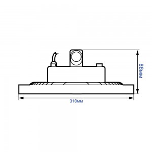 Світлодіодний світильник AL1004 200Вт 6500K чорний