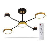 Світлодіодна накладна люстра Ardero AL6120ARD STORIA 41Вт чорний золото