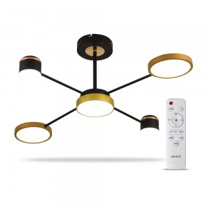 Світлодіодна накладна люстра Ardero AL6120ARD STORIA 41Вт чорний золото