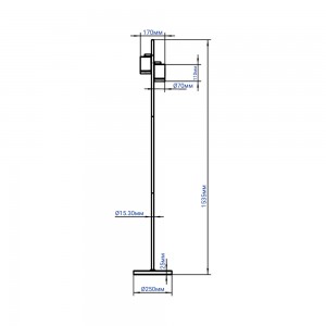 Підлоговий світильник-торшер Feron ML372 GU10 IP20 чорний