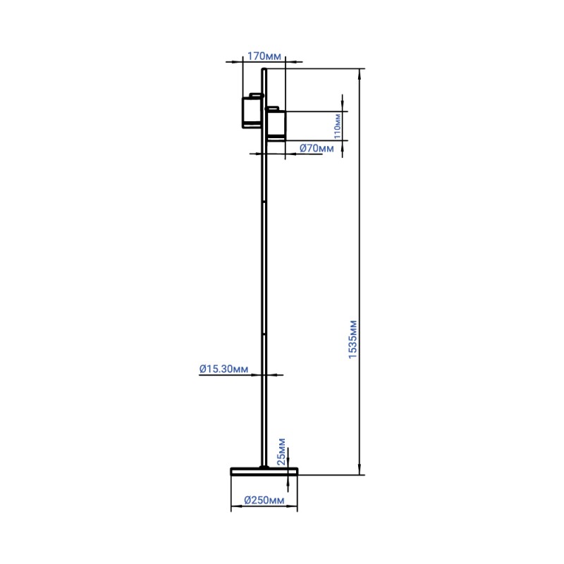 Підлоговий світильник-торшер Feron ML372 GU10 IP20 чорний