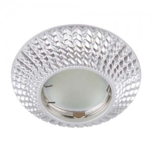 Вбудований світильник Feron CD003 під лампу срібло