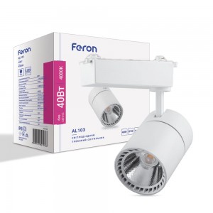 Світлодіодний трековий світильник Feron AL103 40Вт 4000K білий