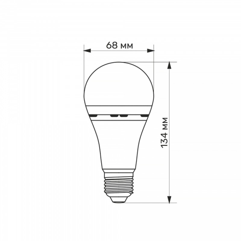 LED лампа акумуляторна TITANUM A68 9W E27 4000K 220V