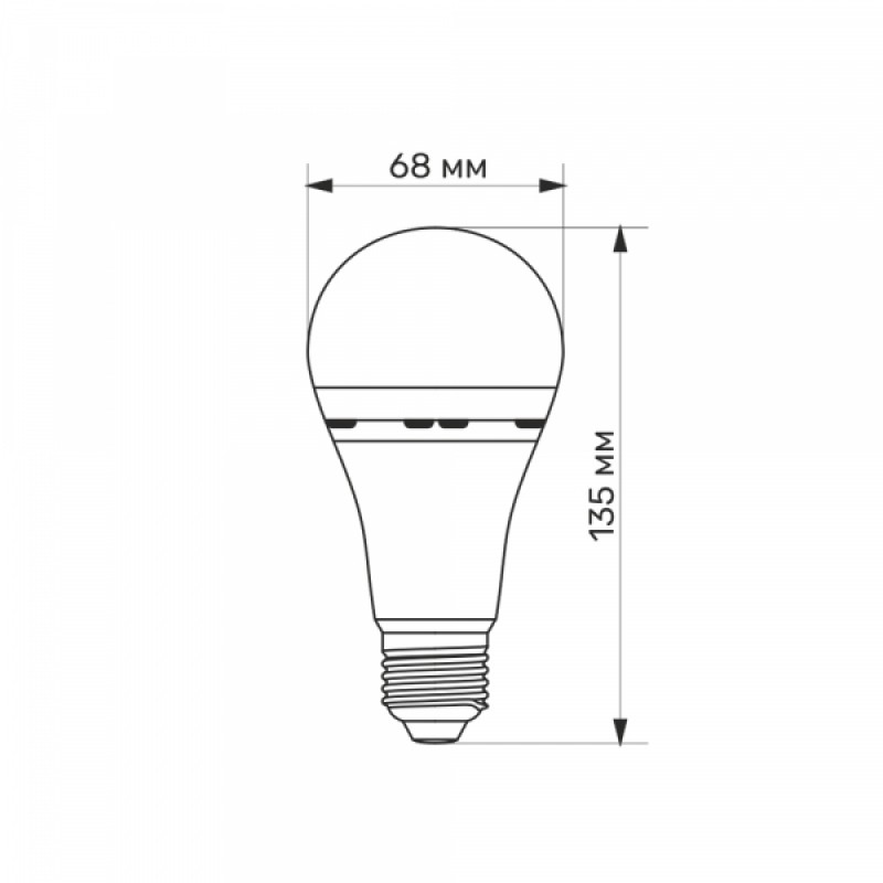 LED лампа акумуляторна TITANUM A68 10W E27 4000K 220V